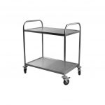 Chariot de service en inox sur 2 niveaux 845x525x940mm
