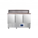 Table à pizza réfrigérée positive +2/+8°C 3 portes 1365x700x885mm