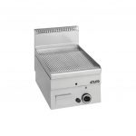 Plaque à snacker rainurée à gaz à poser 400x600x270mm