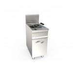 Friteuse à gaz sur meuble avec porte 2x8L 400x900x850mm 11.6kW