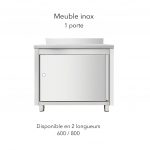 Meuble inox 1 porte