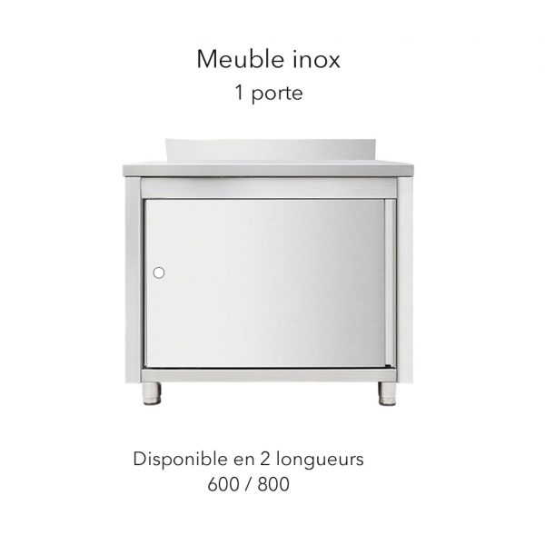 Meuble inox 1 porte