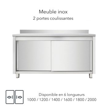 Meuble inox 2 portes